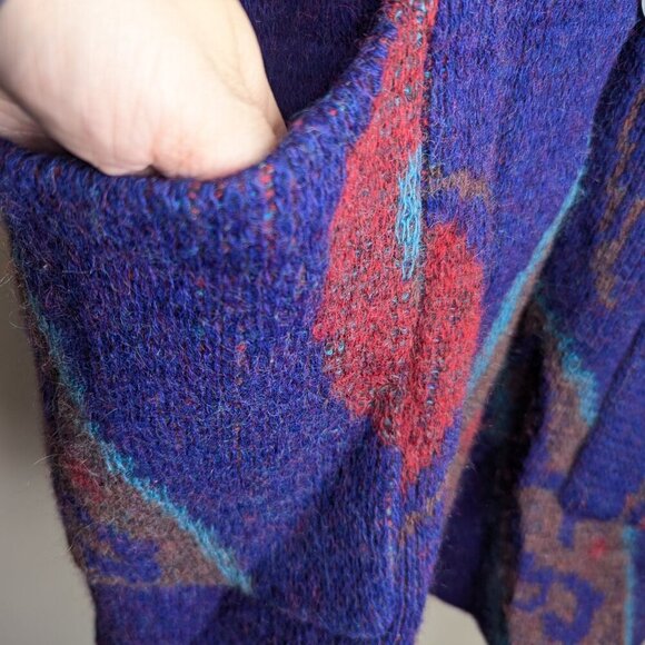 P.G.E. Vintage paisley mohair wool blend long cardigan - Picture 9 of 12
